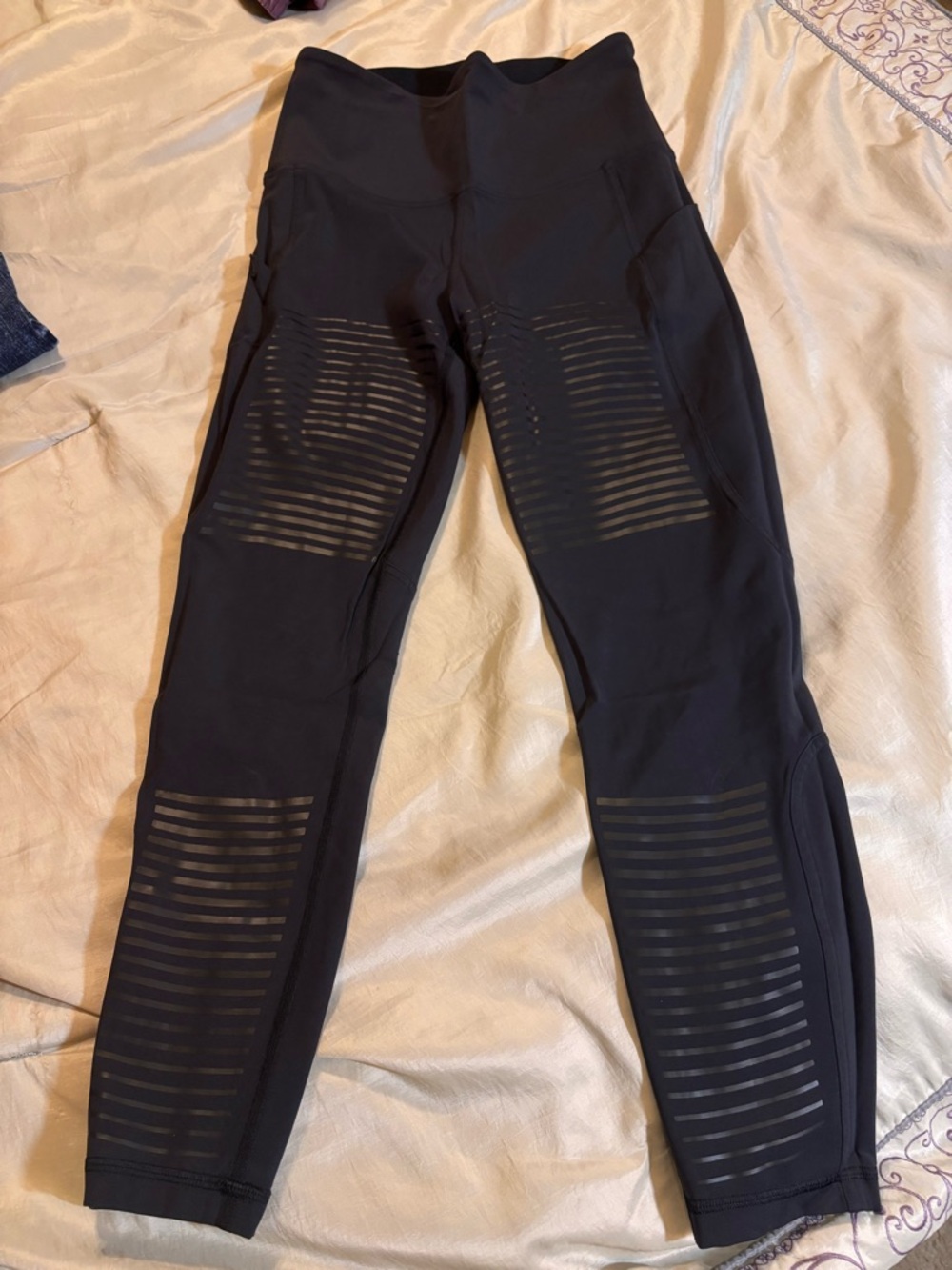 lululemon athletica Black High-Rise Leggings with Wide Waistband